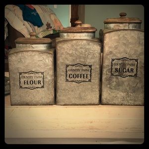Galvanized canister set